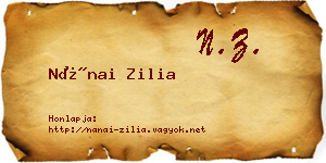Nánai Zilia névjegykártya